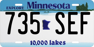 MN license plate 735SEF