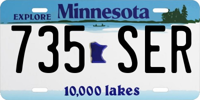 MN license plate 735SER