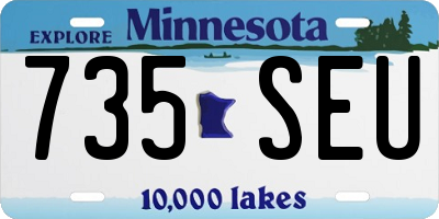 MN license plate 735SEU