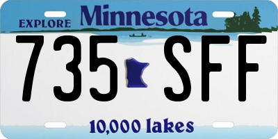 MN license plate 735SFF