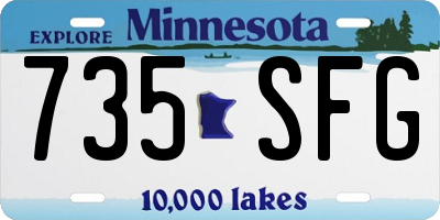 MN license plate 735SFG
