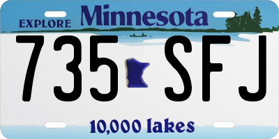 MN license plate 735SFJ