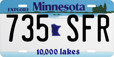MN license plate 735SFR