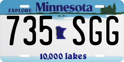 MN license plate 735SGG