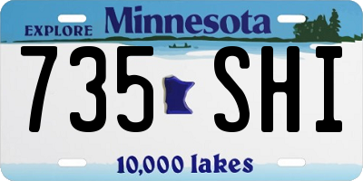 MN license plate 735SHI