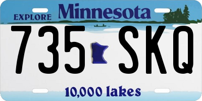 MN license plate 735SKQ
