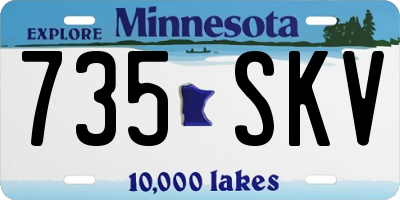 MN license plate 735SKV