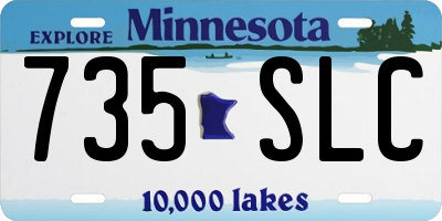 MN license plate 735SLC
