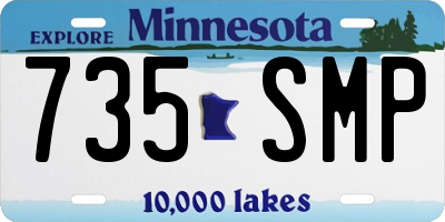 MN license plate 735SMP