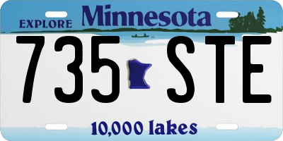 MN license plate 735STE