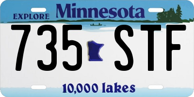 MN license plate 735STF