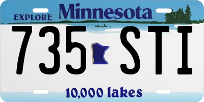 MN license plate 735STI