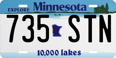 MN license plate 735STN