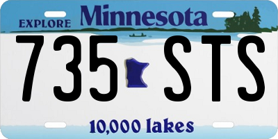 MN license plate 735STS