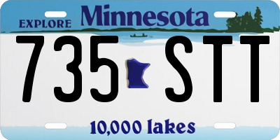 MN license plate 735STT