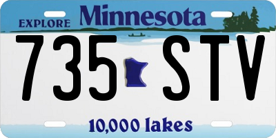 MN license plate 735STV