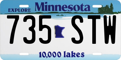 MN license plate 735STW