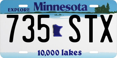 MN license plate 735STX