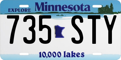 MN license plate 735STY
