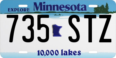 MN license plate 735STZ