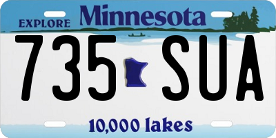 MN license plate 735SUA