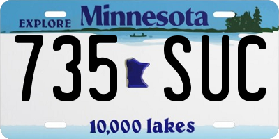 MN license plate 735SUC
