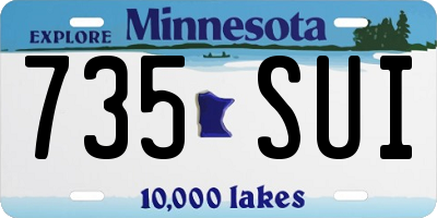 MN license plate 735SUI