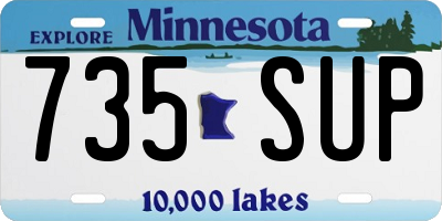 MN license plate 735SUP