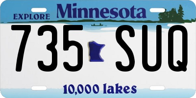 MN license plate 735SUQ