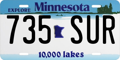 MN license plate 735SUR