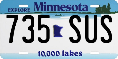 MN license plate 735SUS