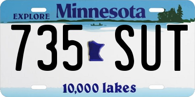MN license plate 735SUT