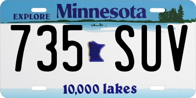 MN license plate 735SUV