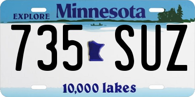 MN license plate 735SUZ