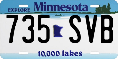 MN license plate 735SVB
