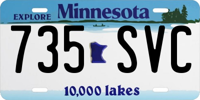 MN license plate 735SVC
