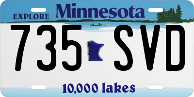 MN license plate 735SVD