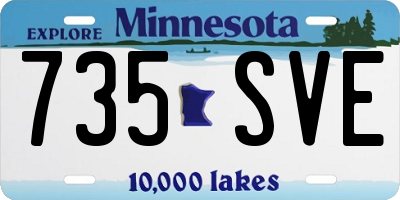 MN license plate 735SVE