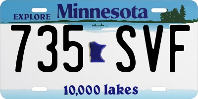 MN license plate 735SVF