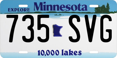 MN license plate 735SVG