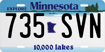 MN license plate 735SVN
