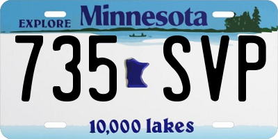 MN license plate 735SVP