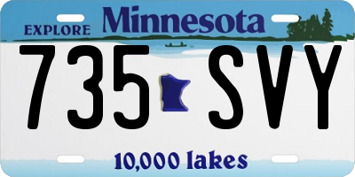 MN license plate 735SVY