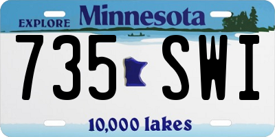 MN license plate 735SWI