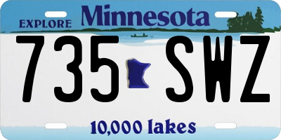 MN license plate 735SWZ