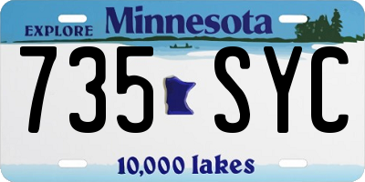 MN license plate 735SYC