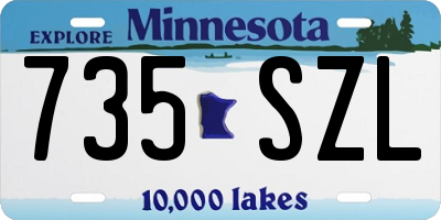 MN license plate 735SZL