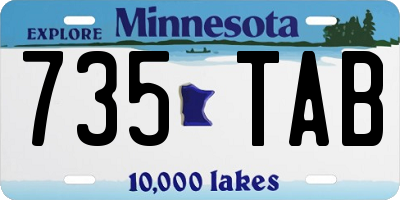 MN license plate 735TAB