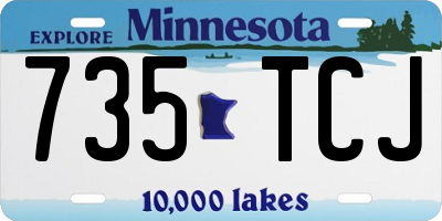 MN license plate 735TCJ
