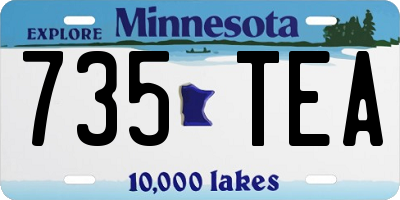 MN license plate 735TEA